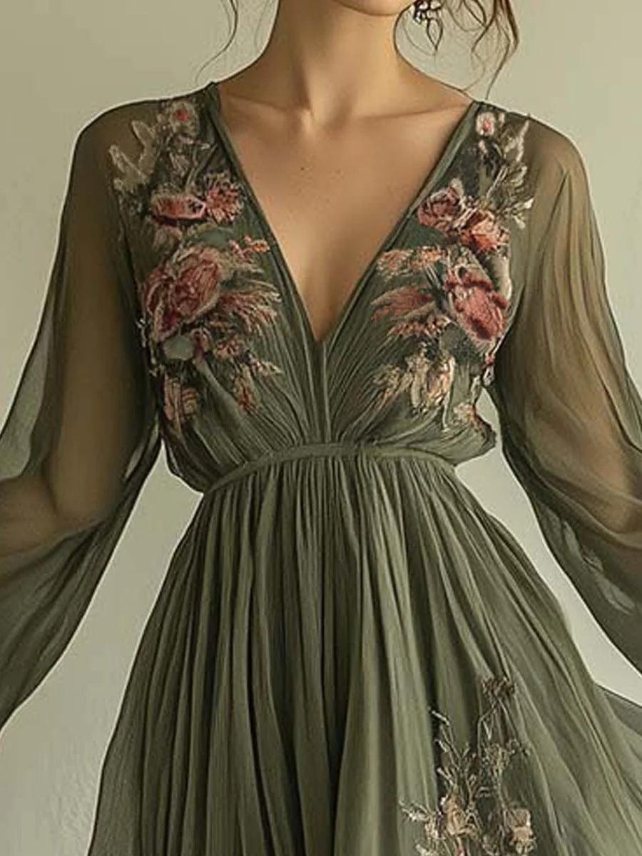 Laurelle™ Elegant Chiffon Dress