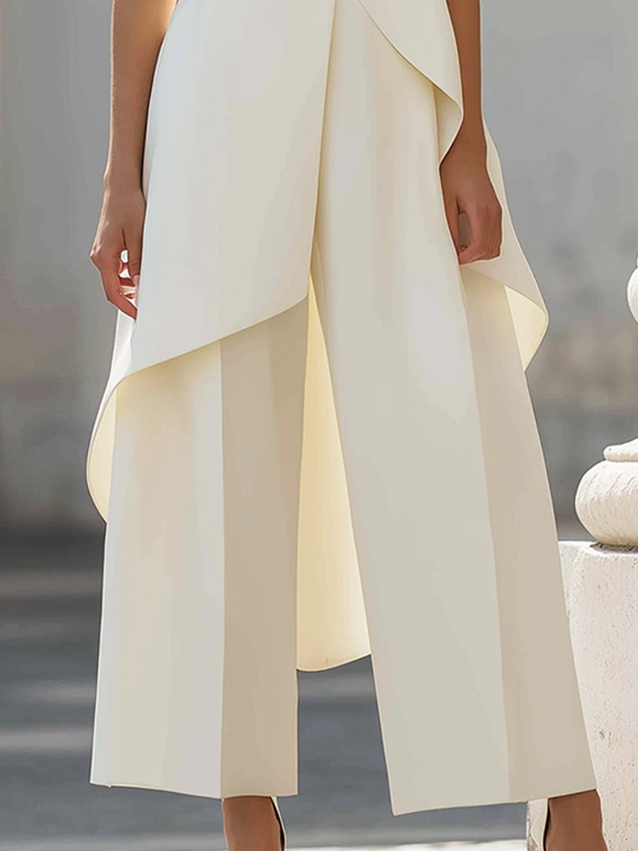 Imogen | Sculpted High-Neck Wide-Leg Jumpsuit for Women