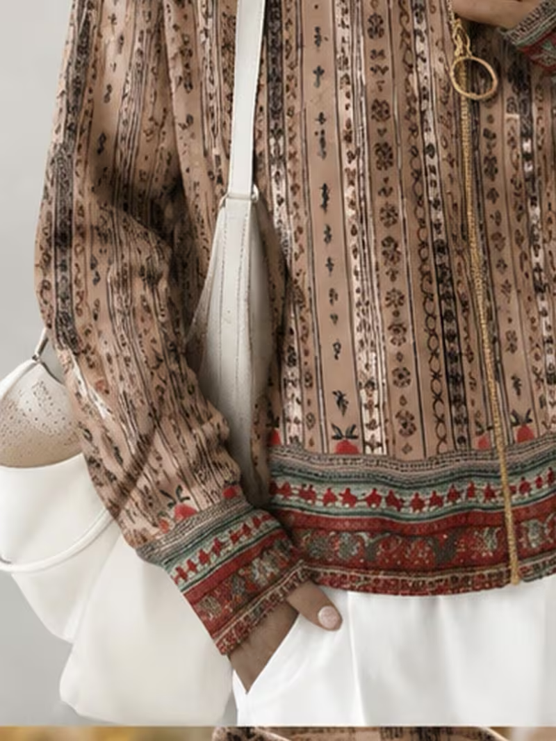 Wrenford™ | Woven Stripe Zip Cardigan — 5