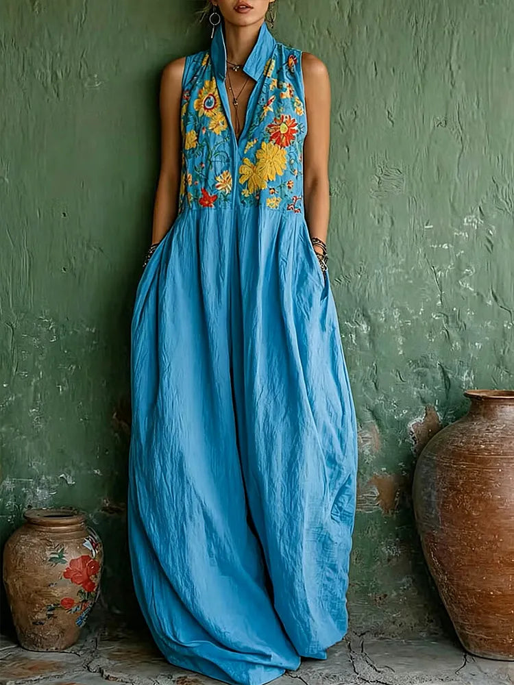 Cordelia™ | Sleeveless V-Neck Sundress