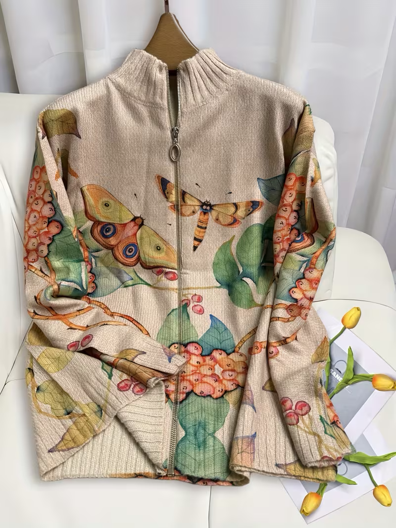 Brontë™ | Butterfly Garden Zip Cardigan — 2