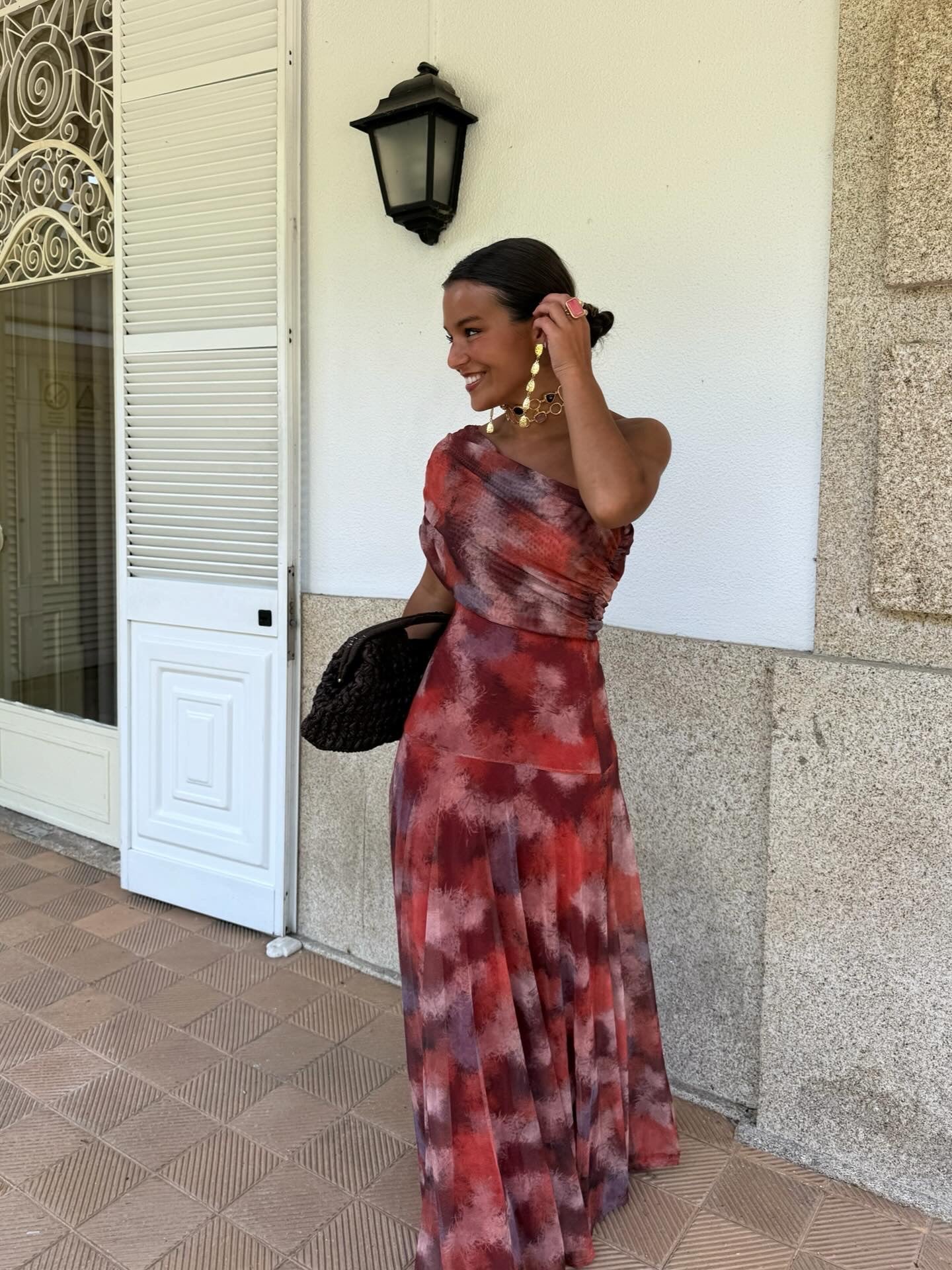 Palomara™ | Watercolor Off-Shoulder Long Dress