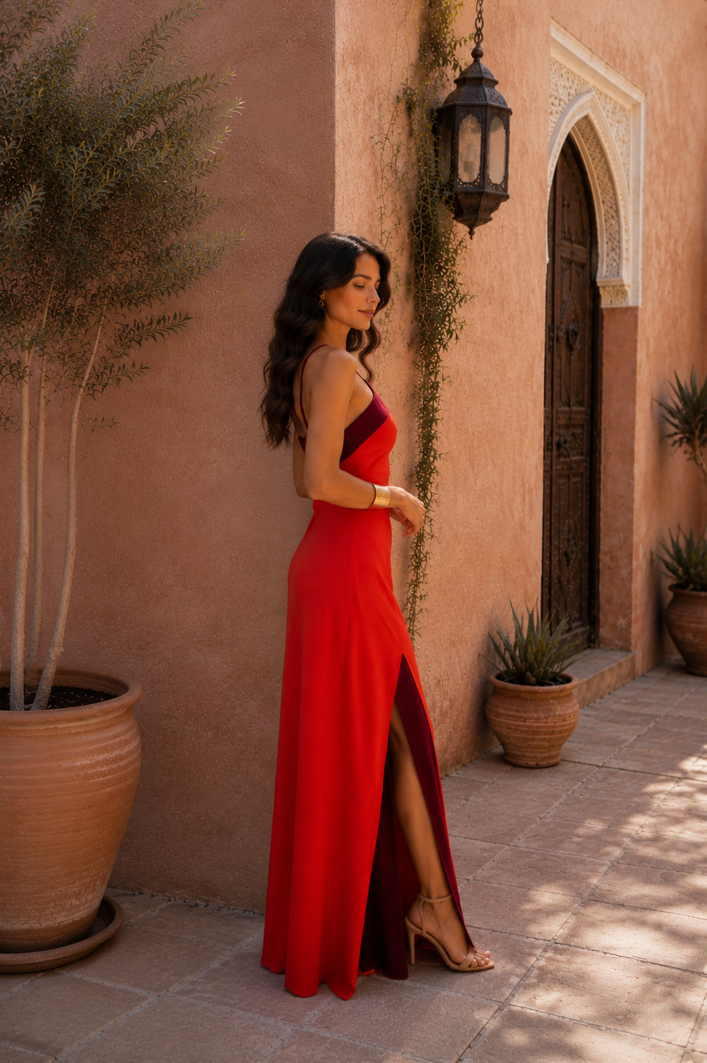 Lisara™ | Long Halter Dress with Slit
