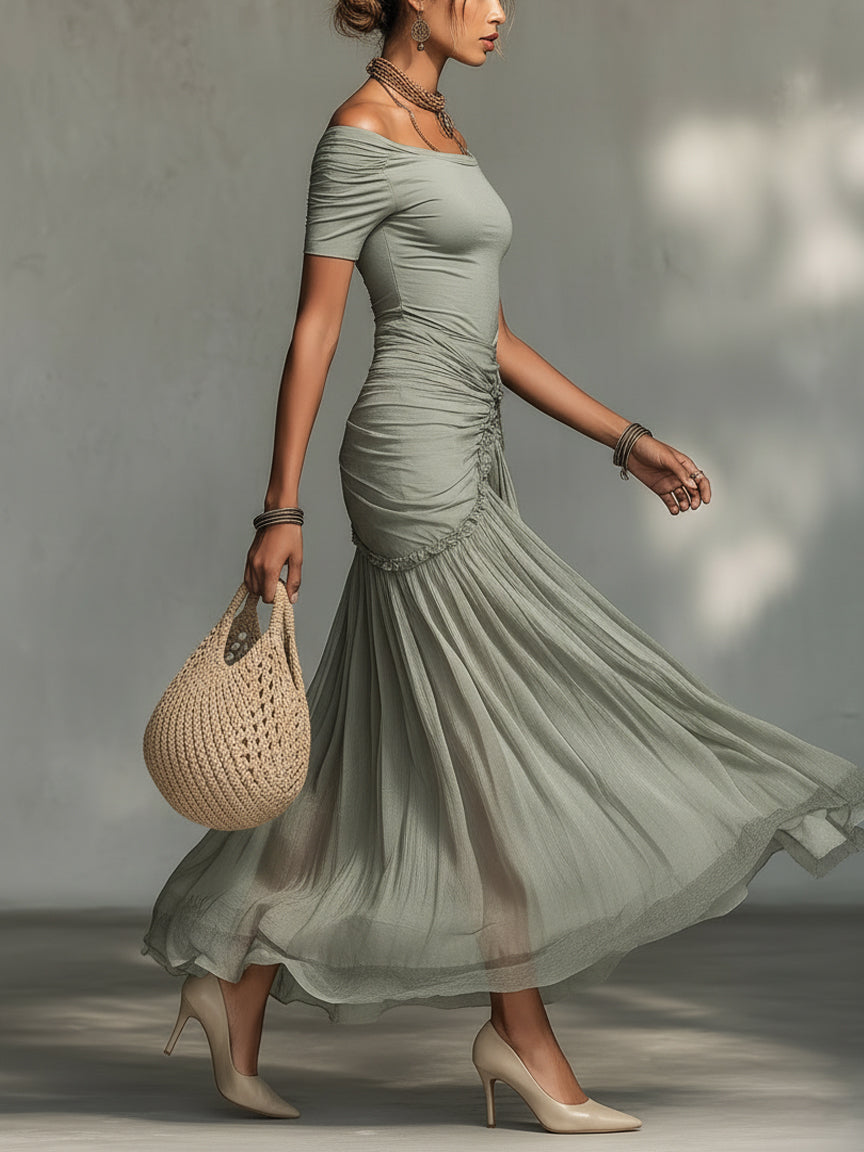 Paloma™ | Off-Shoulder Ruched Maxi Dress