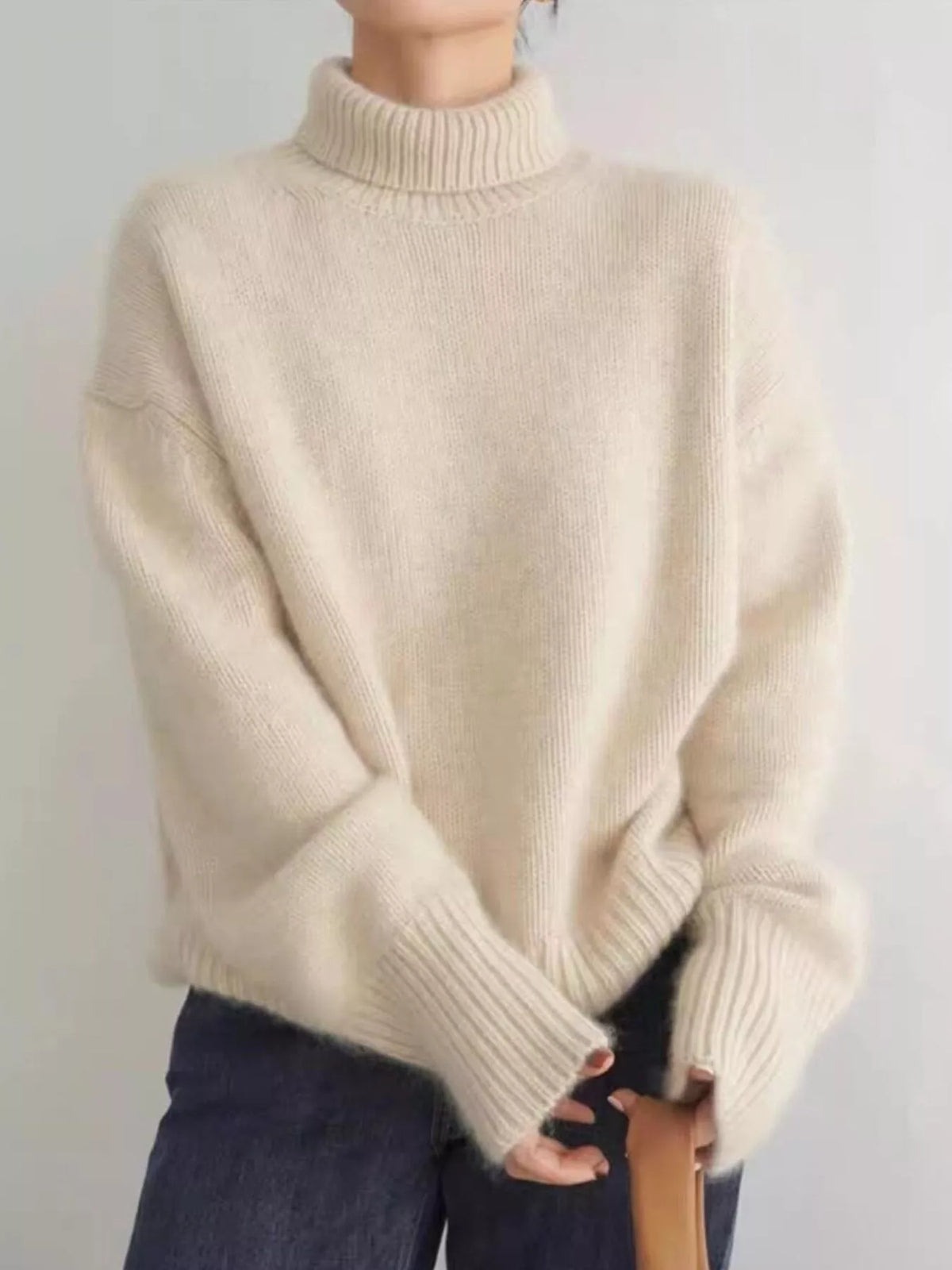 Scarlett | Turtleneck Dropped Shoulder Sweater