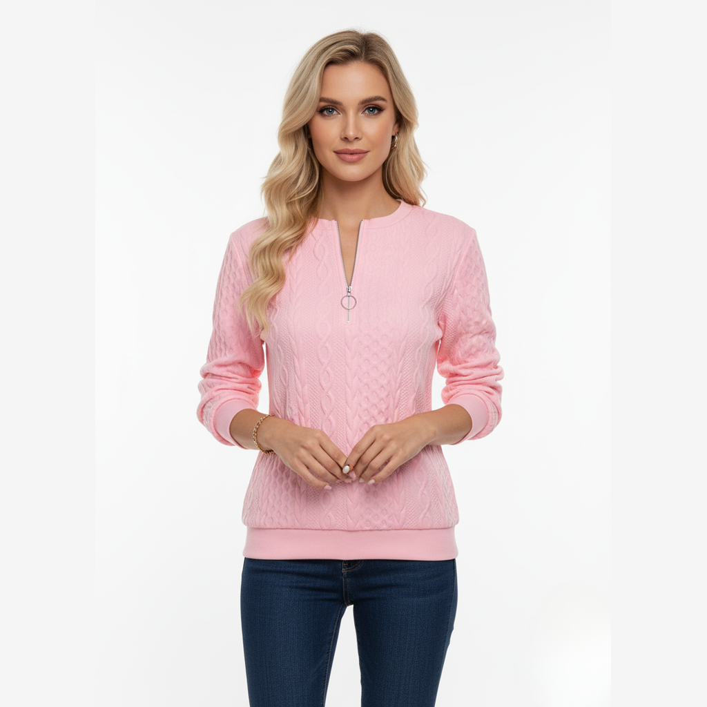 Tresslyn™ | Women's Cable-Knit Quarter-Zip Pullover
