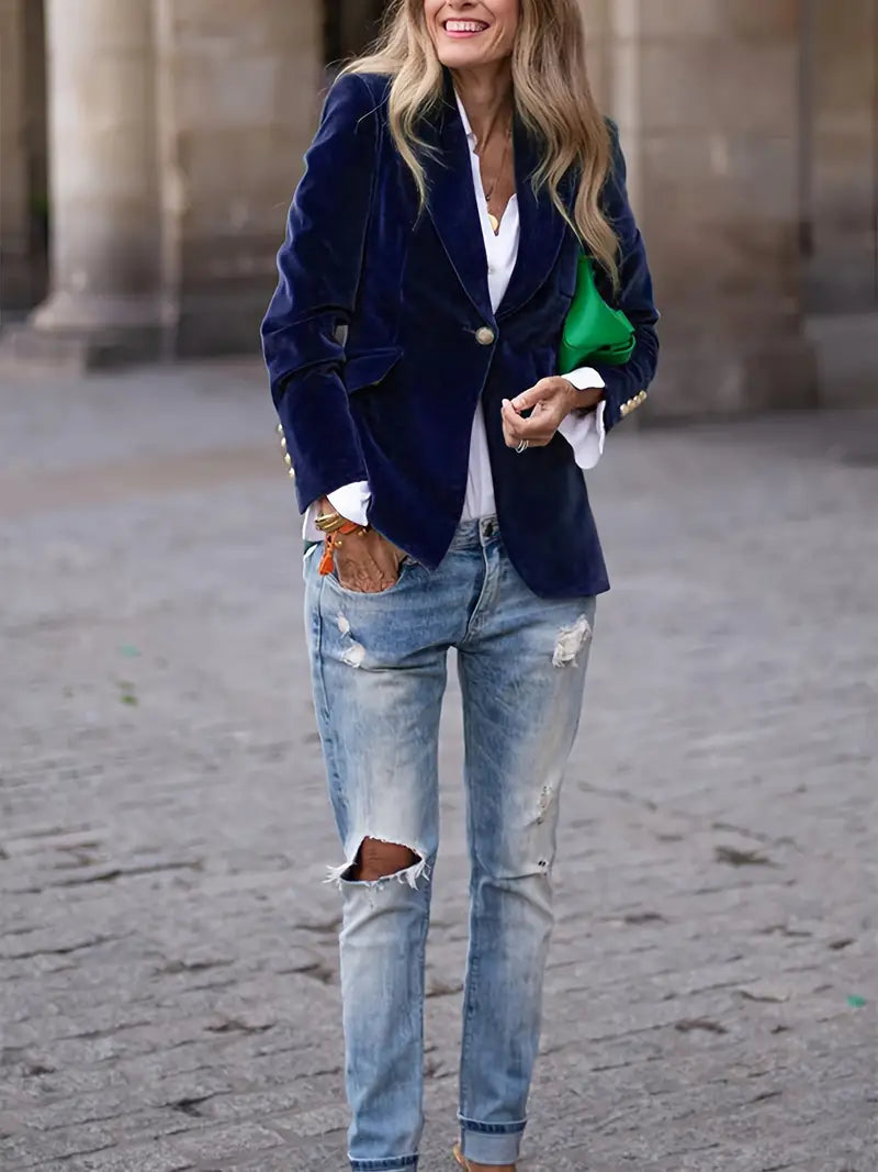 Women's Luxurious Velvet Blazer