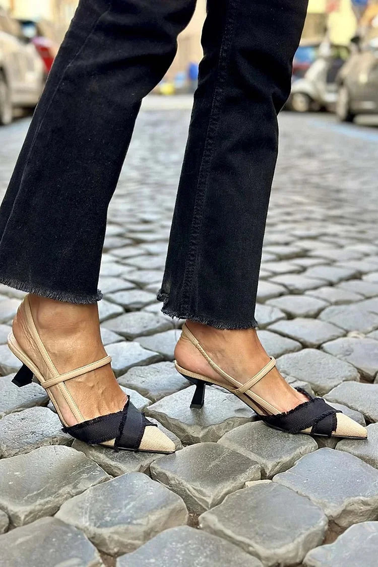 Gisela™ | Open Slingback Kitten Heels