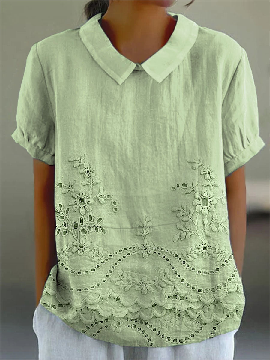 Klarette™ | Floral Embroidered Shirt