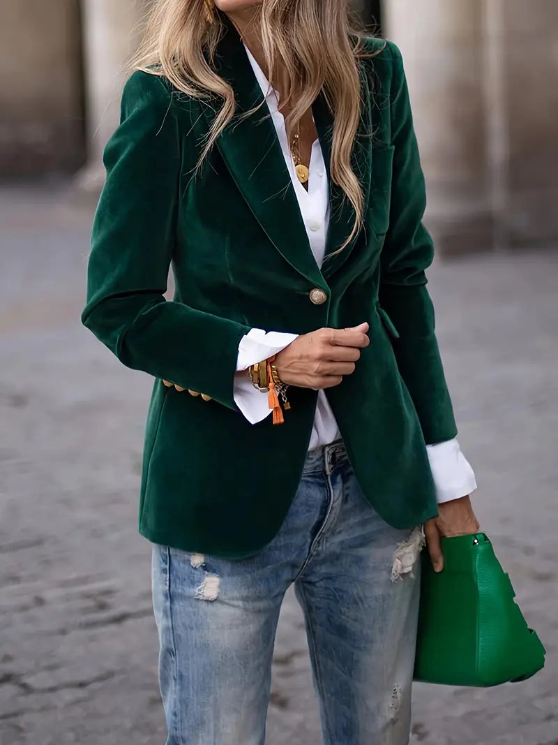 Women's Luxurious Velvet Blazer