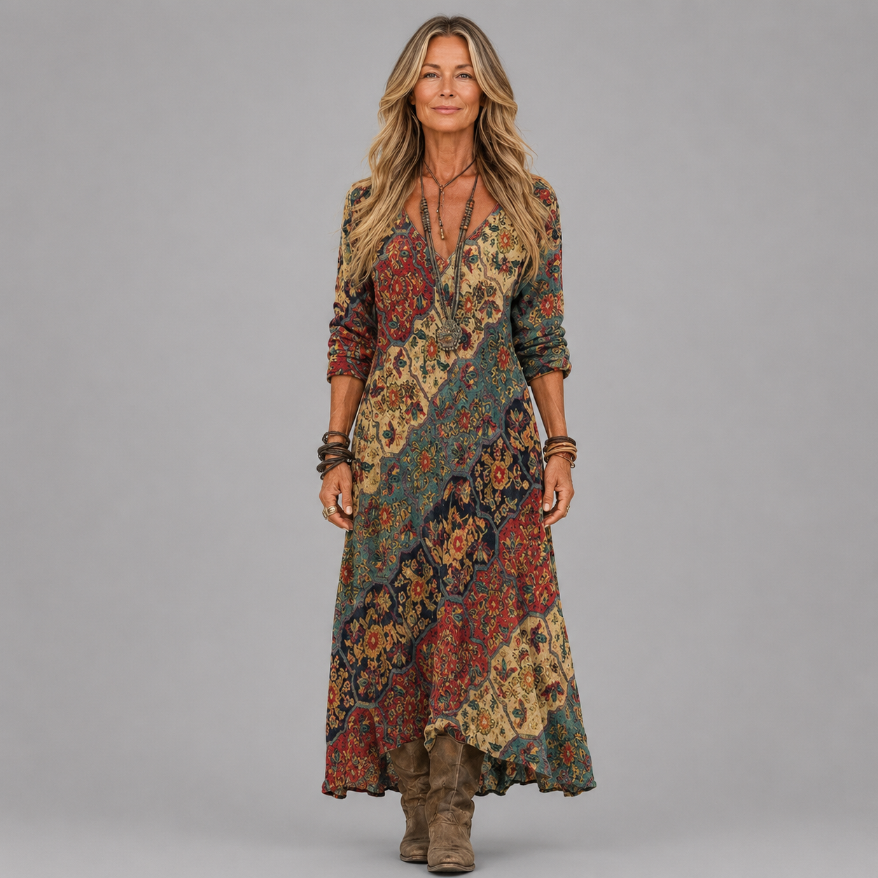 Roxana™ | Feminine Flowy Relaxed Fit Maxi Dress