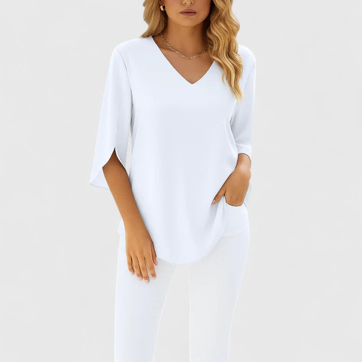 Sophisticated V-Neck Blouse
