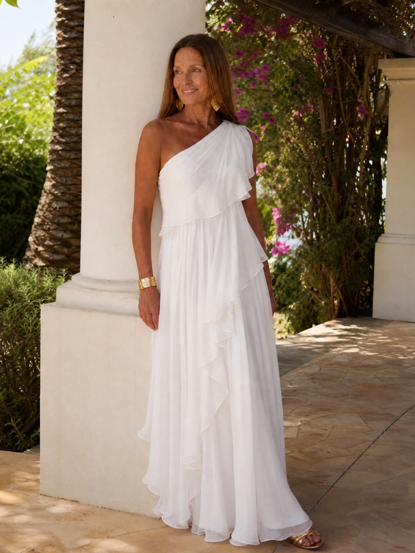 Verena™ | One-Shoulder Ruffle Maxi Dress