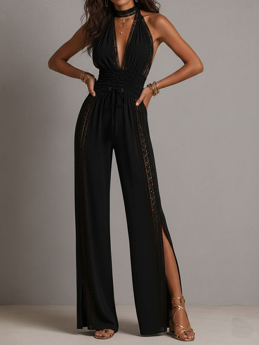 Pascale™ | Boho Lace Wide-Leg Jumpsuit