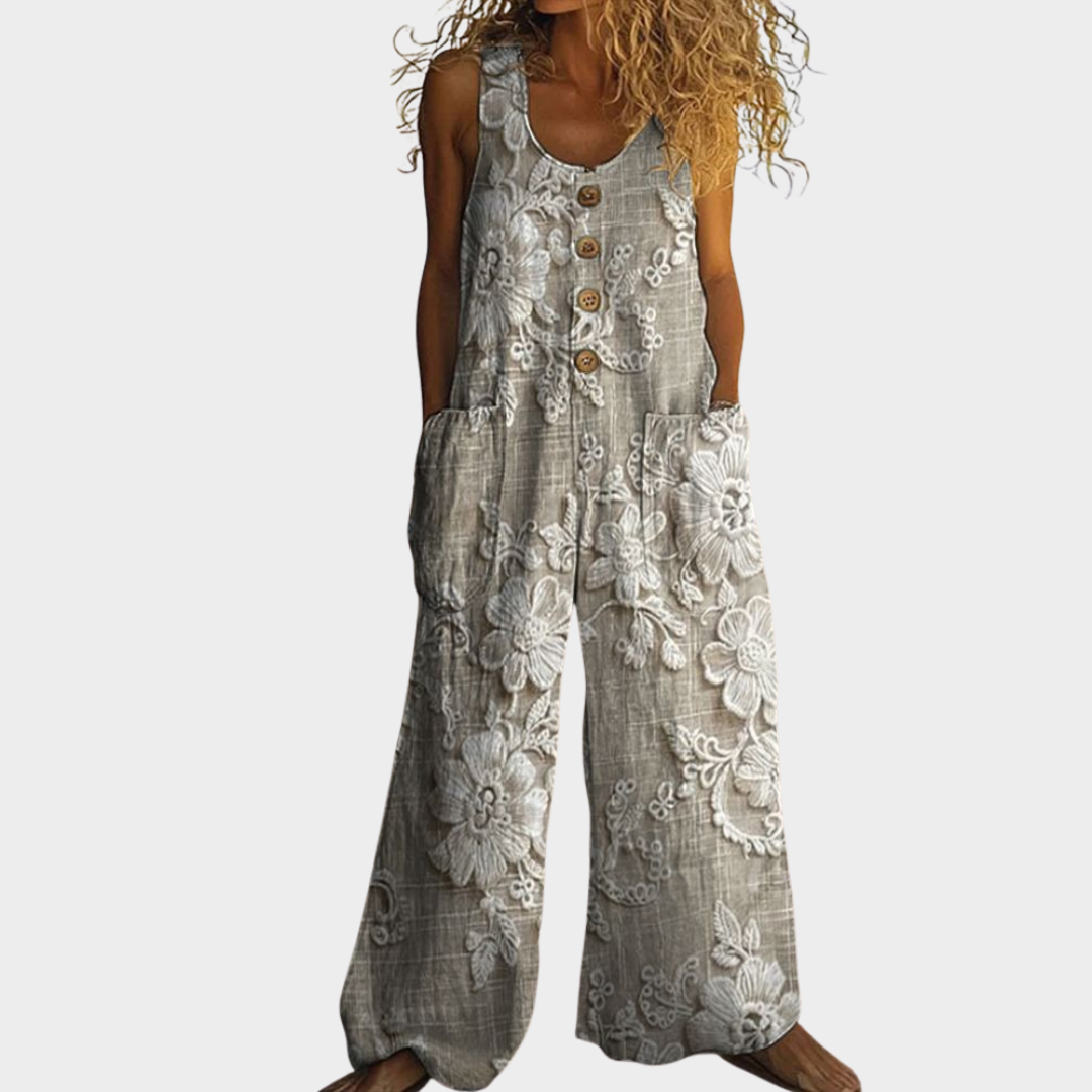 Blytherose™ | Floral Print Casual Jumpsuit