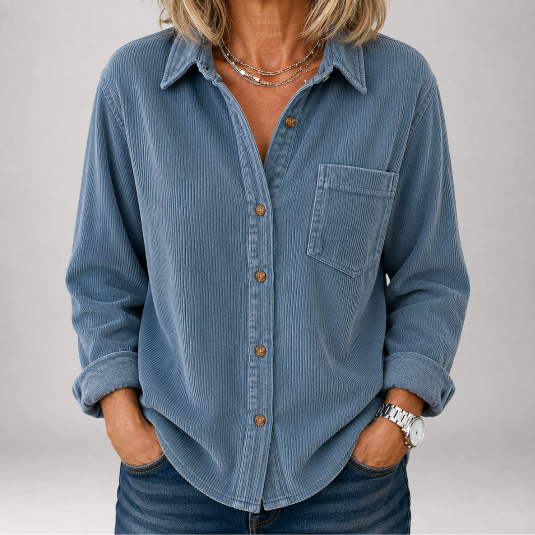 Zelie™ | Corduroy Pocket Shirt