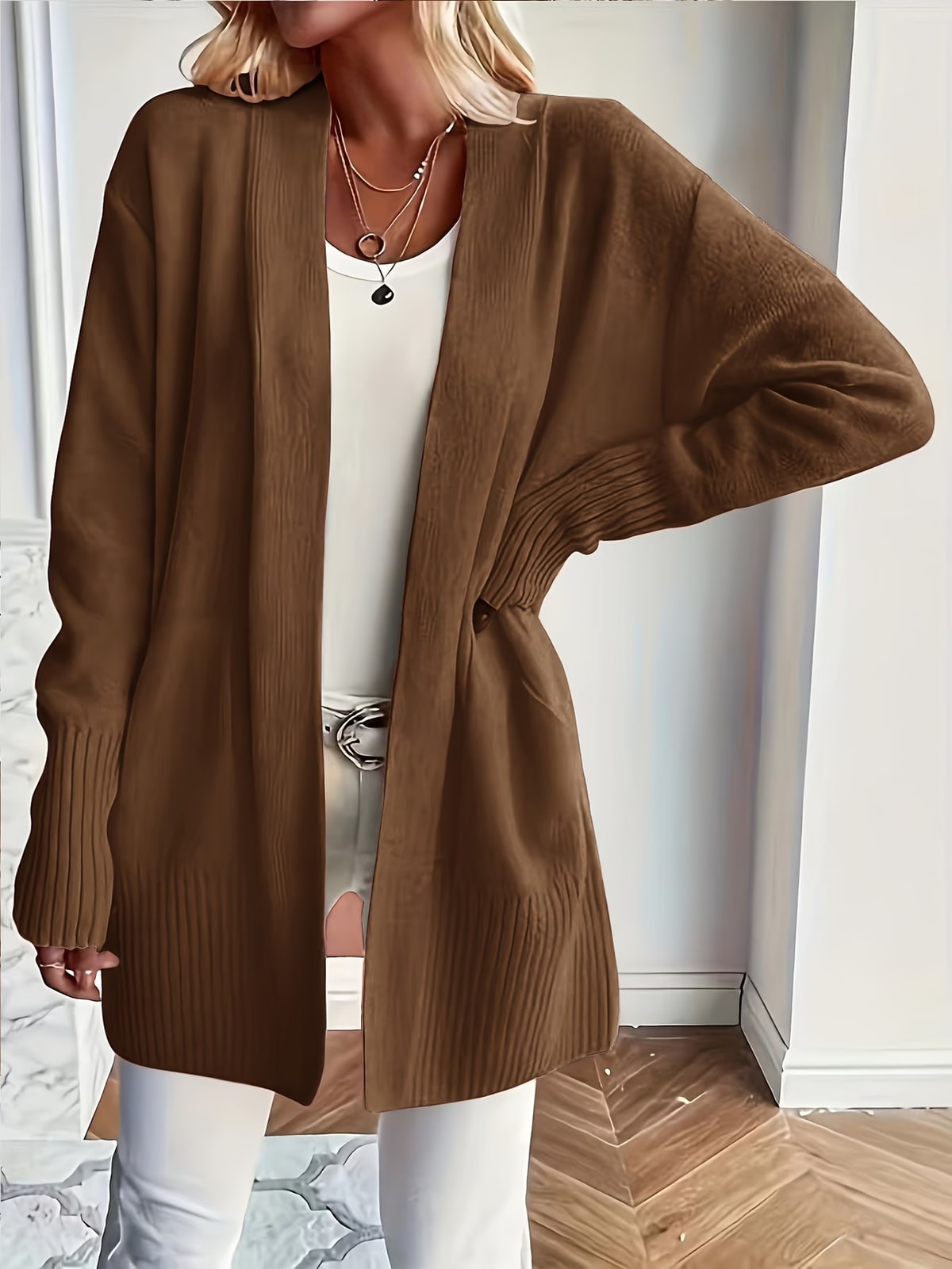 Una | Batwing Open Cardigan