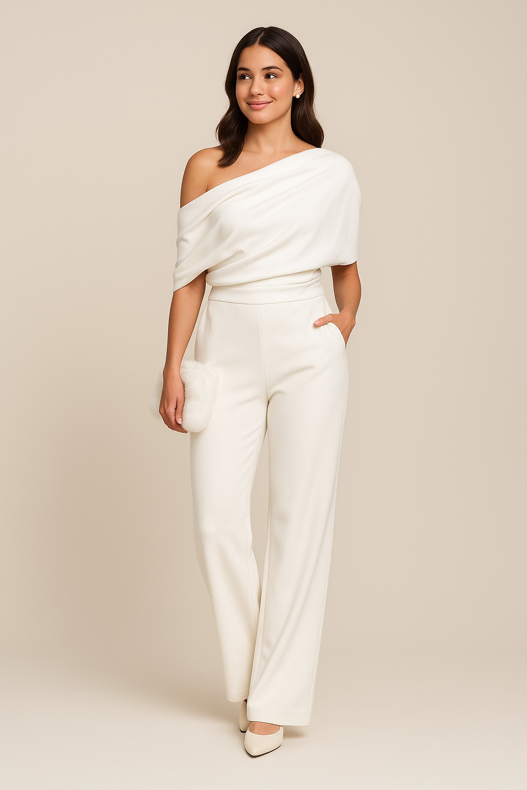 Women’s Chic One-Shoulder Spring Jumpsuit