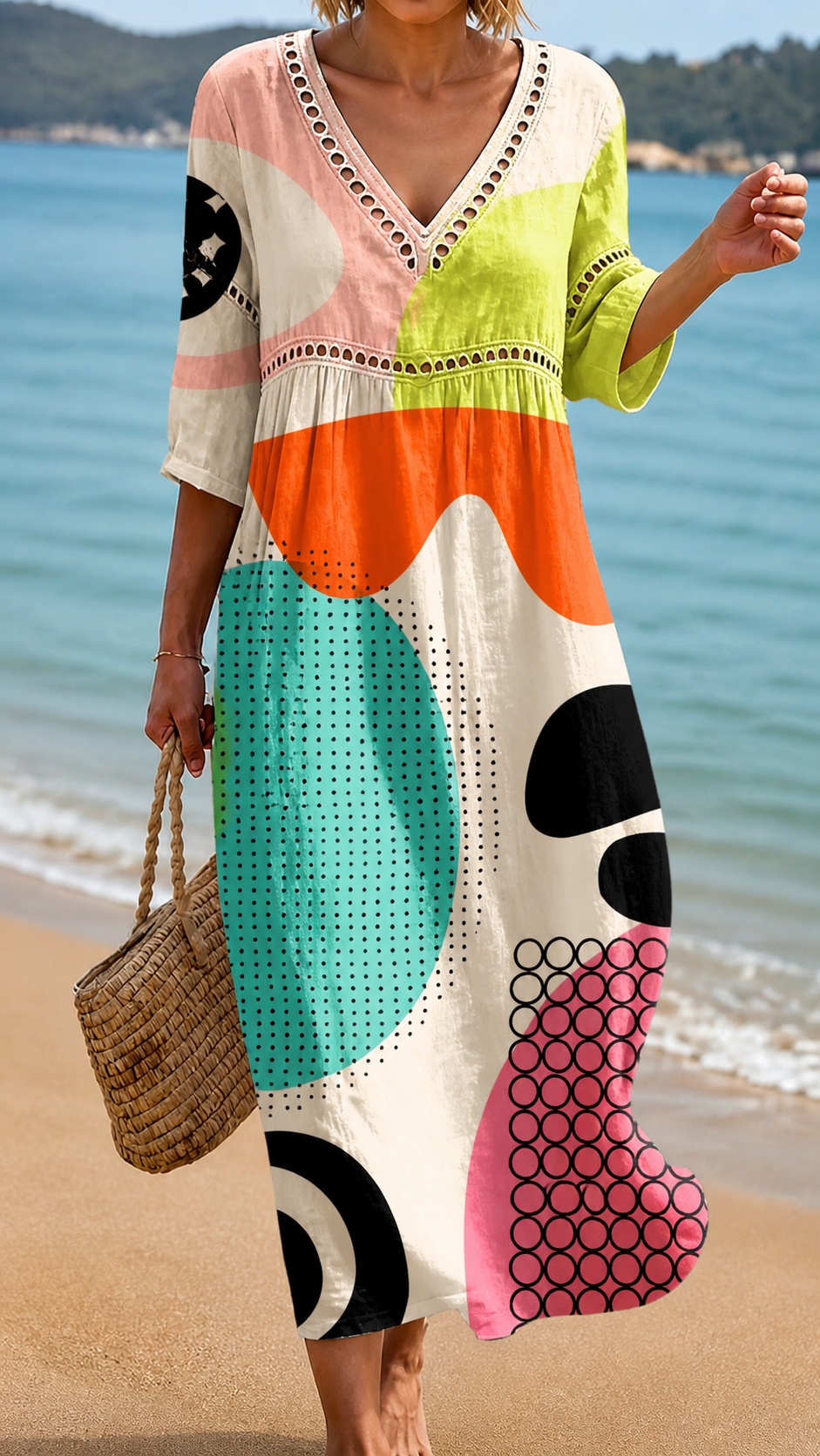 Giselle™ | Abstract Print Beach Dress