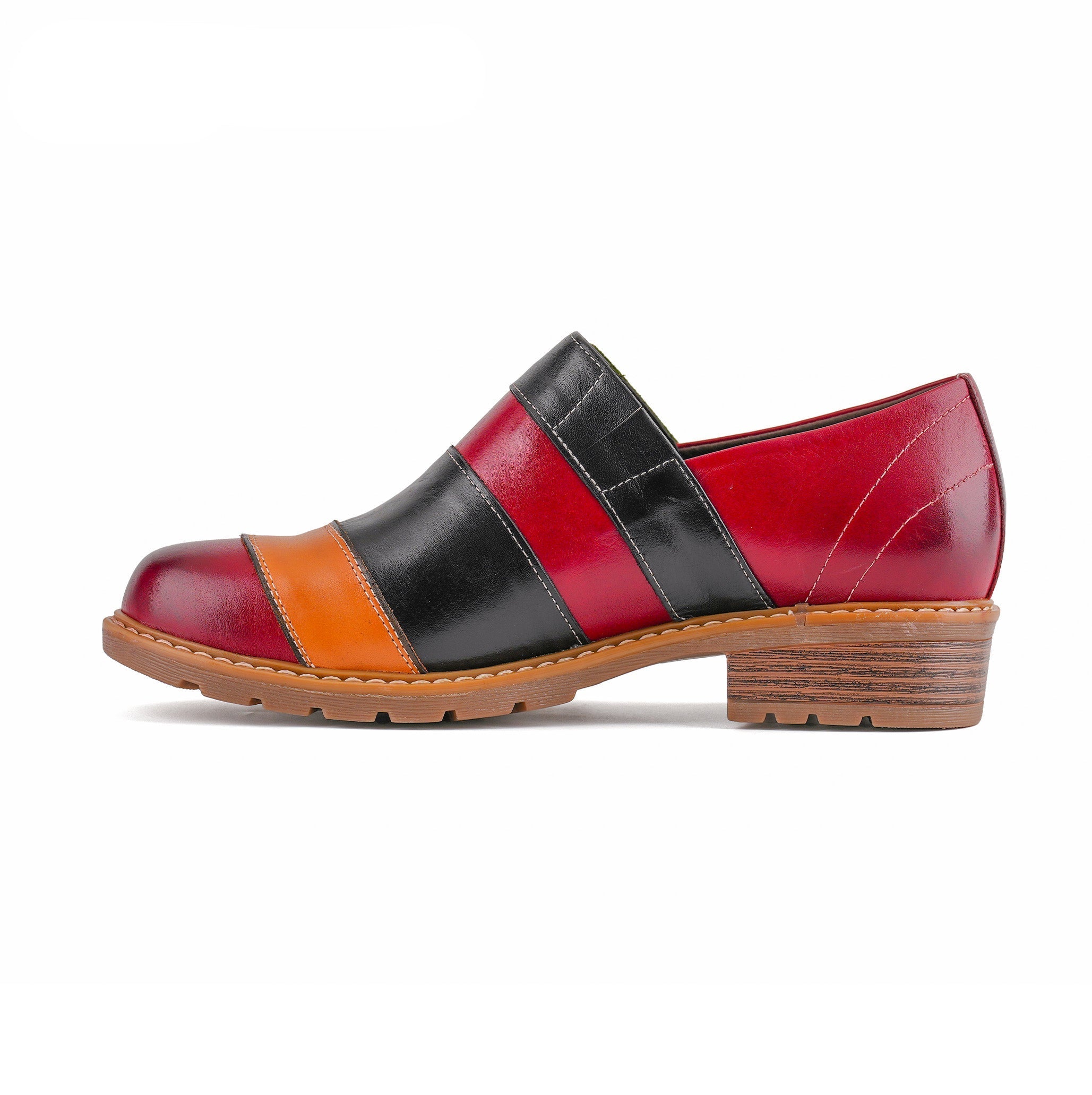Vexlyn™ | Floral Color-Block Loafers