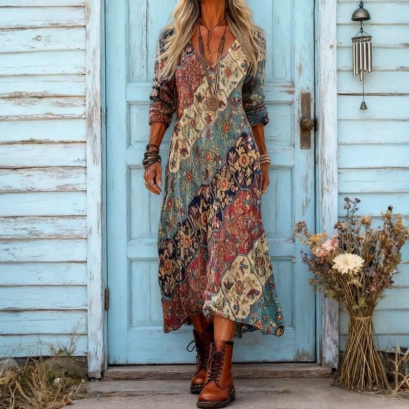 Roxana™ | Feminine Flowy Relaxed Fit Maxi Dress