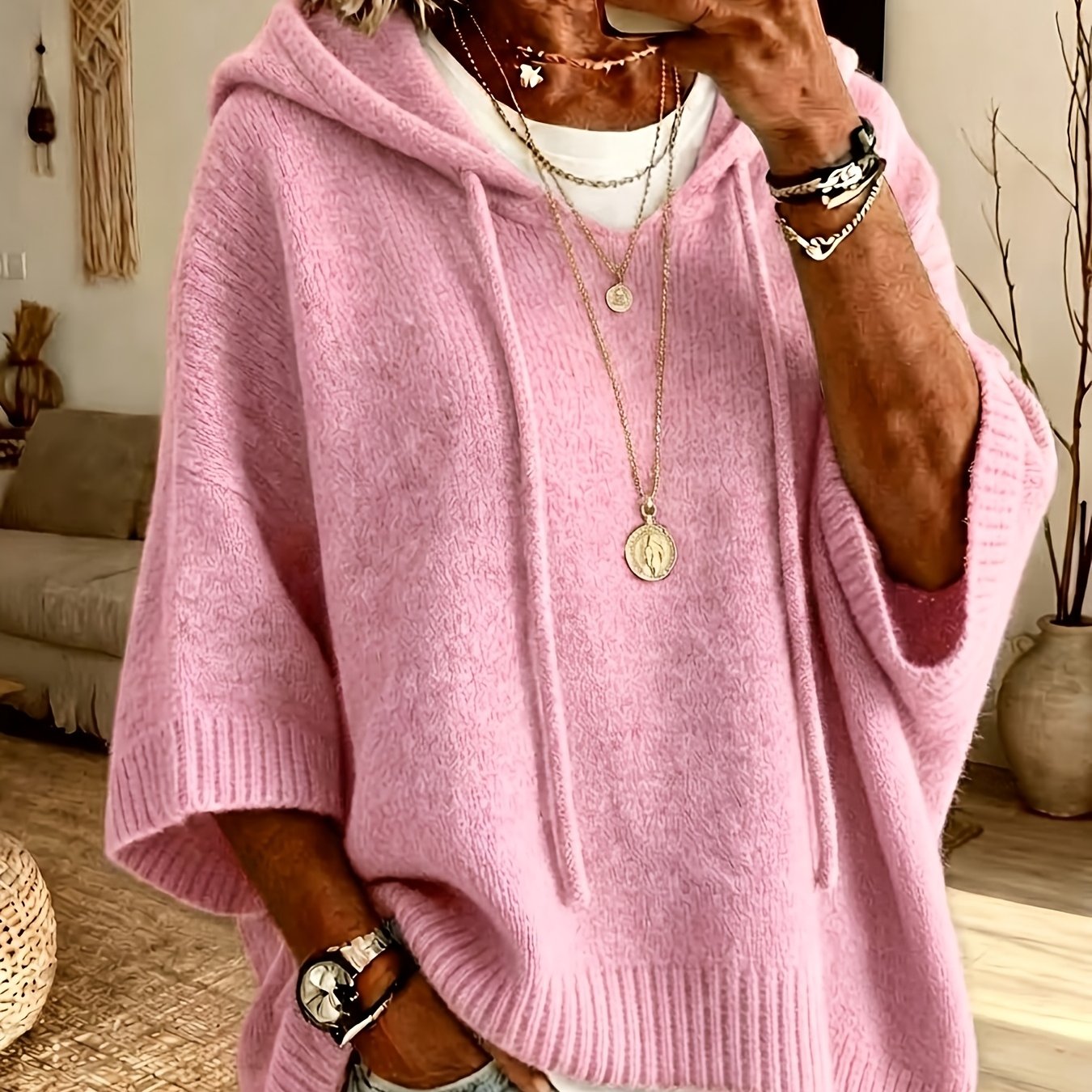 Sutton™ | Hooded Poncho Sweater