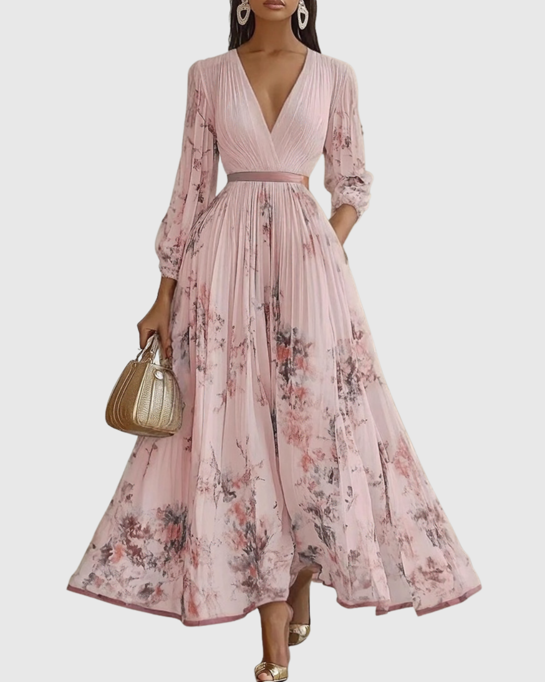 Celestine™ | Elegant Pleated Maxi Dress