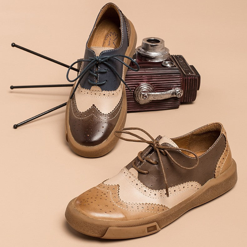 Women's Brogue Leather Oxfords