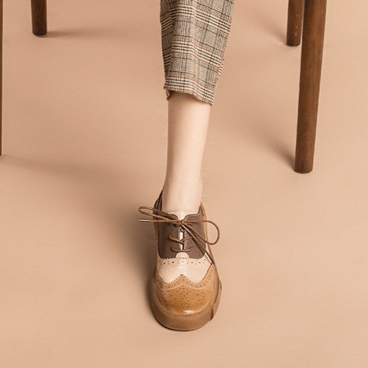 Women's Brogue Leather Oxfords