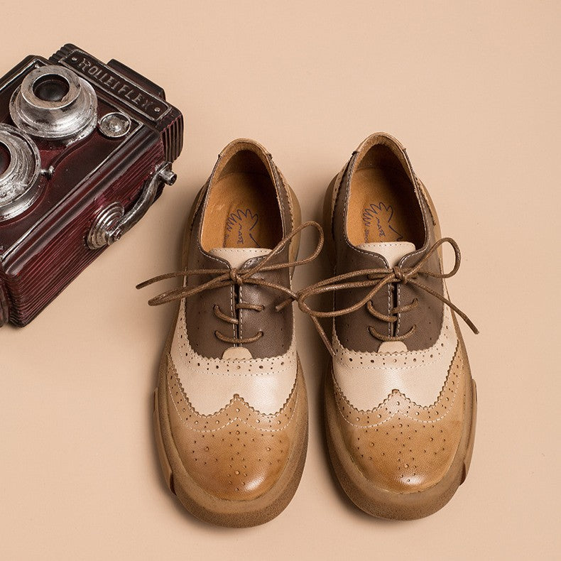 Women's Brogue Leather Oxfords