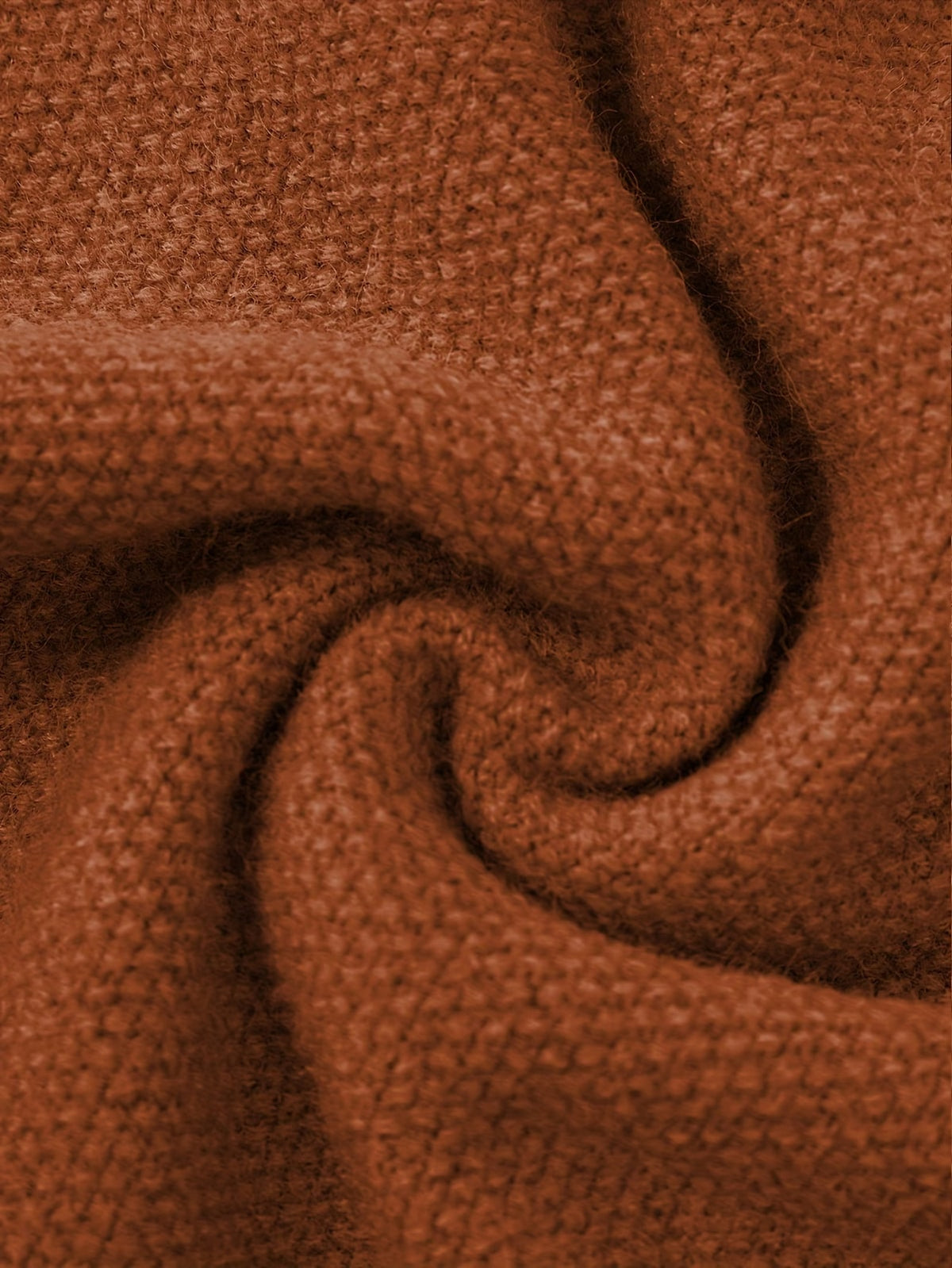 Hester | Rust Popcorn-Knit Cardigan