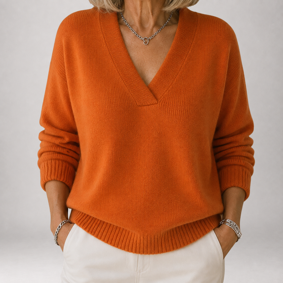 Quilla™ | Ribbed V-Neck Sweater