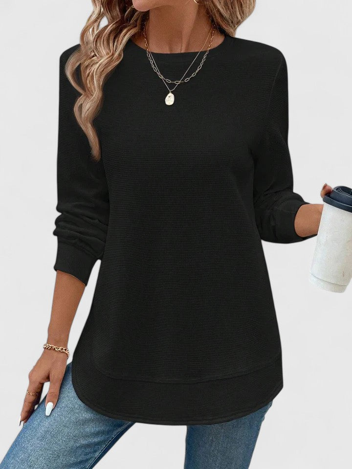 Elegant O-Neck Long Sleeve