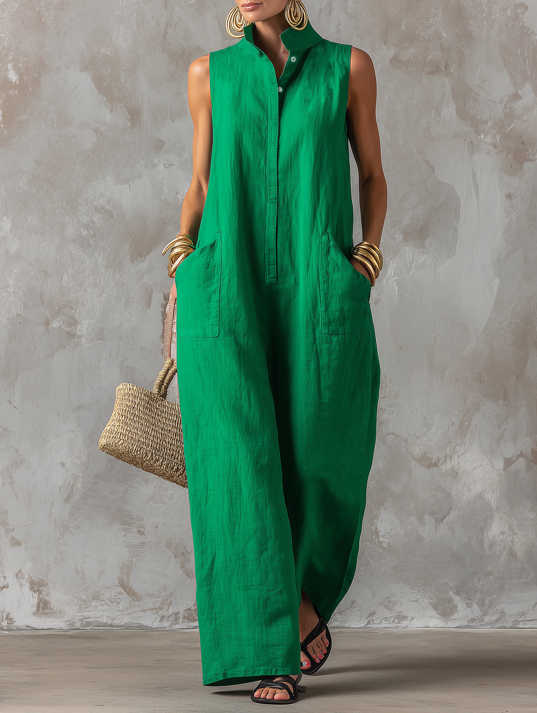 Inez™ | Relaxed Sleeveless Jumpsuit