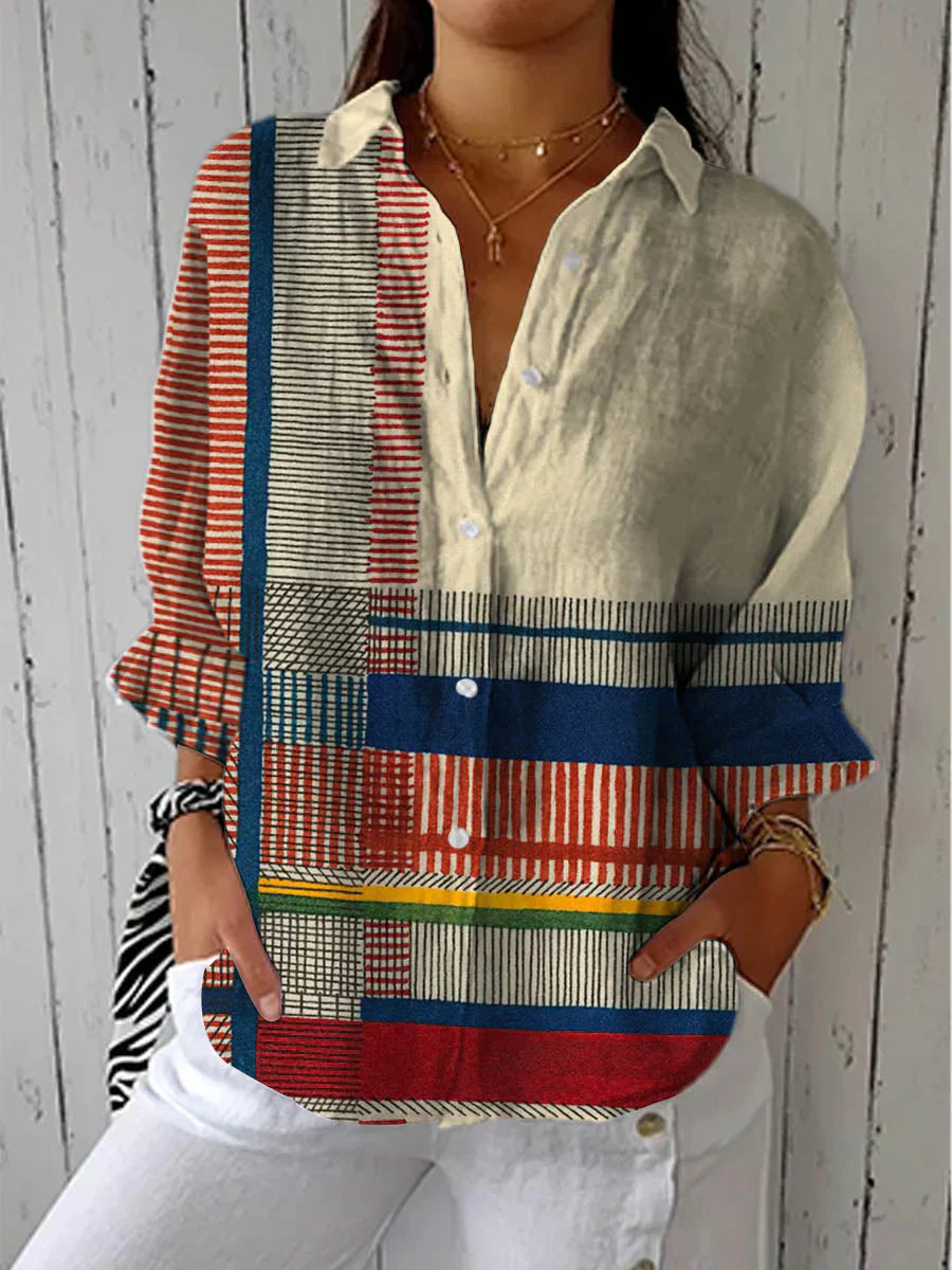 Rosemary™ | Floral Print Button-Up Blouse