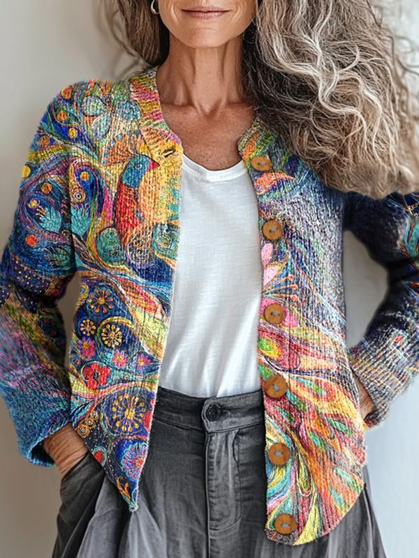 Kaleidra™ | Vibrant Artistic Cardigan