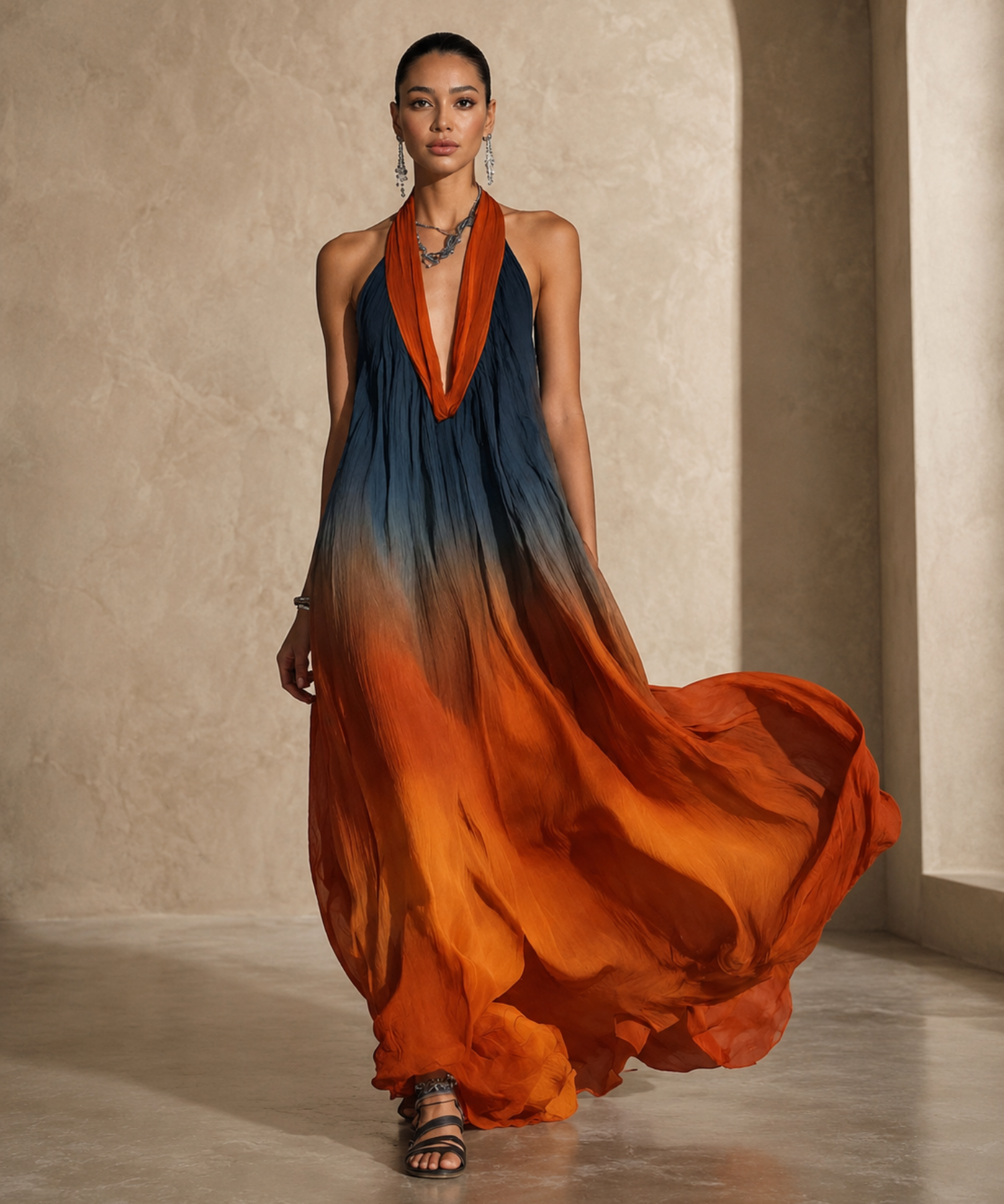 Florence™ | Ombré Halter Maxi Dress