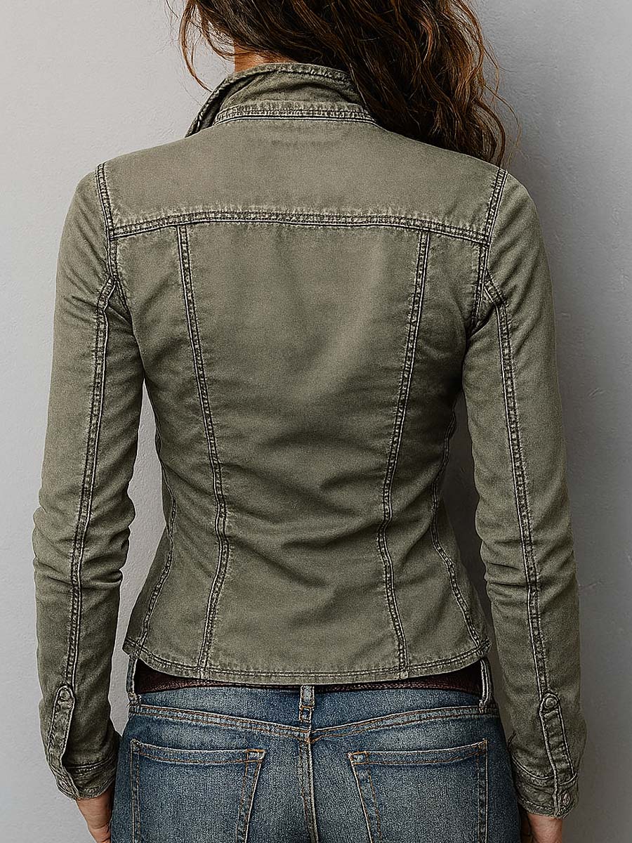 Esmé™ | Slim Fit Western Utility Zip-Up Top