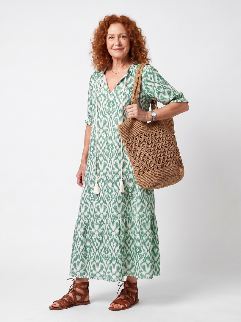 Juliette™ | V-Neck Tassel Midi Dress