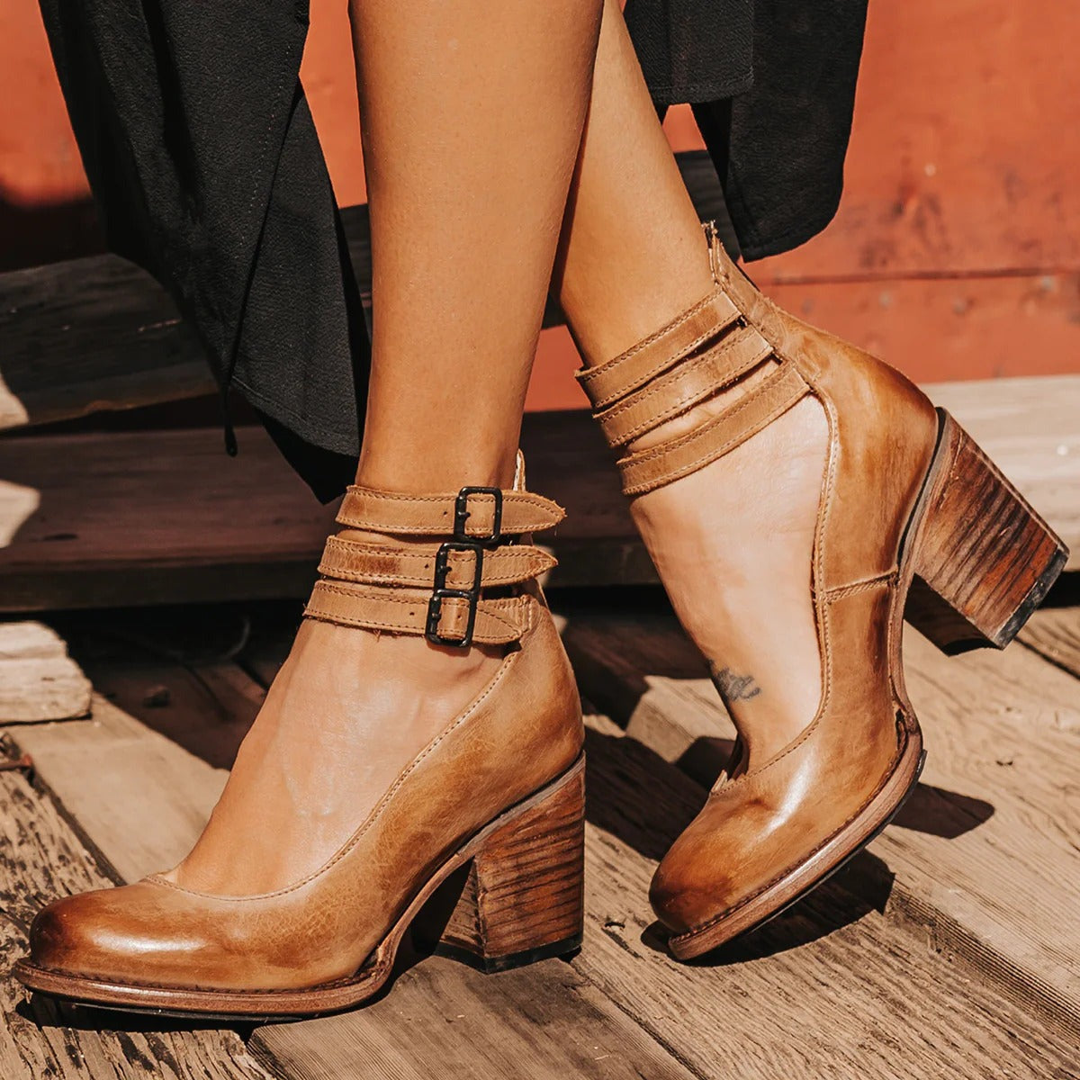 Vexara™ | Buckle Strap Block Heel