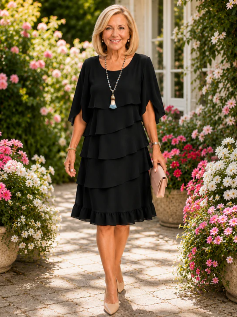 Hazel™ | Elegant Comfort Ruffle Dress