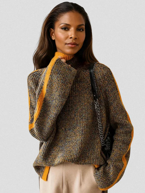 Eloise™ | Cozy Stripe Turtleneck Sweater