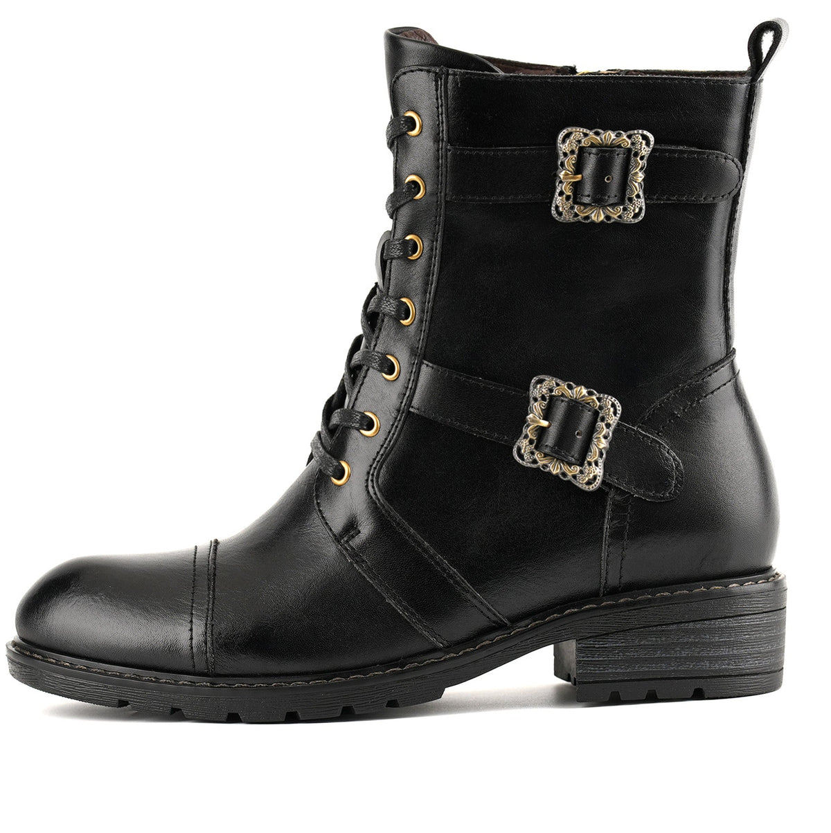 Orlena™ | Floral Lace-Up Ankle Boot
