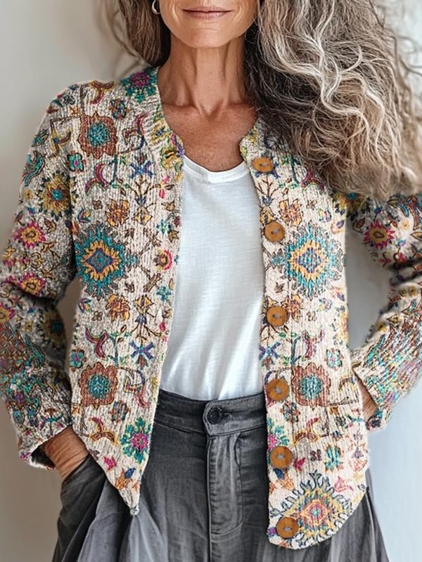 Vosslyn™ | Exotic Print Cardigan