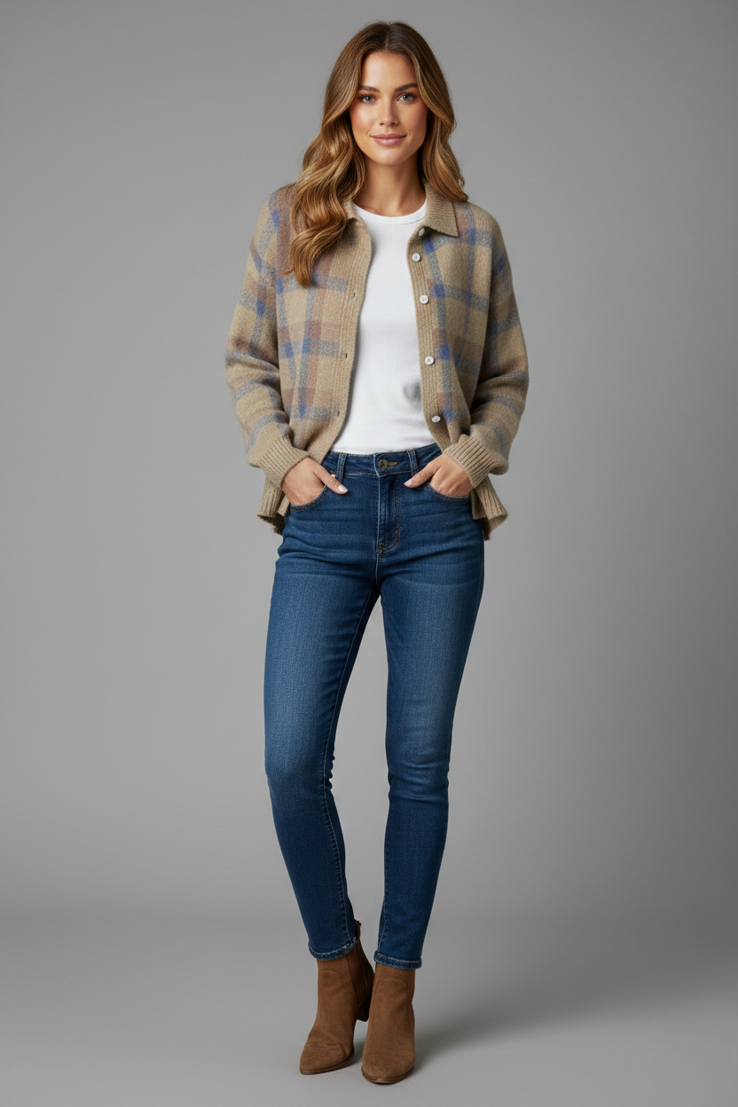 Plaidmore™ | Plaid Cardigan