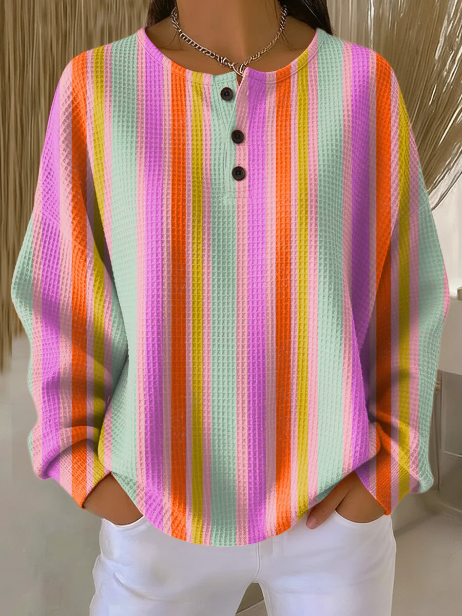 Rainelle™ | Sweater with Colorful Stripes