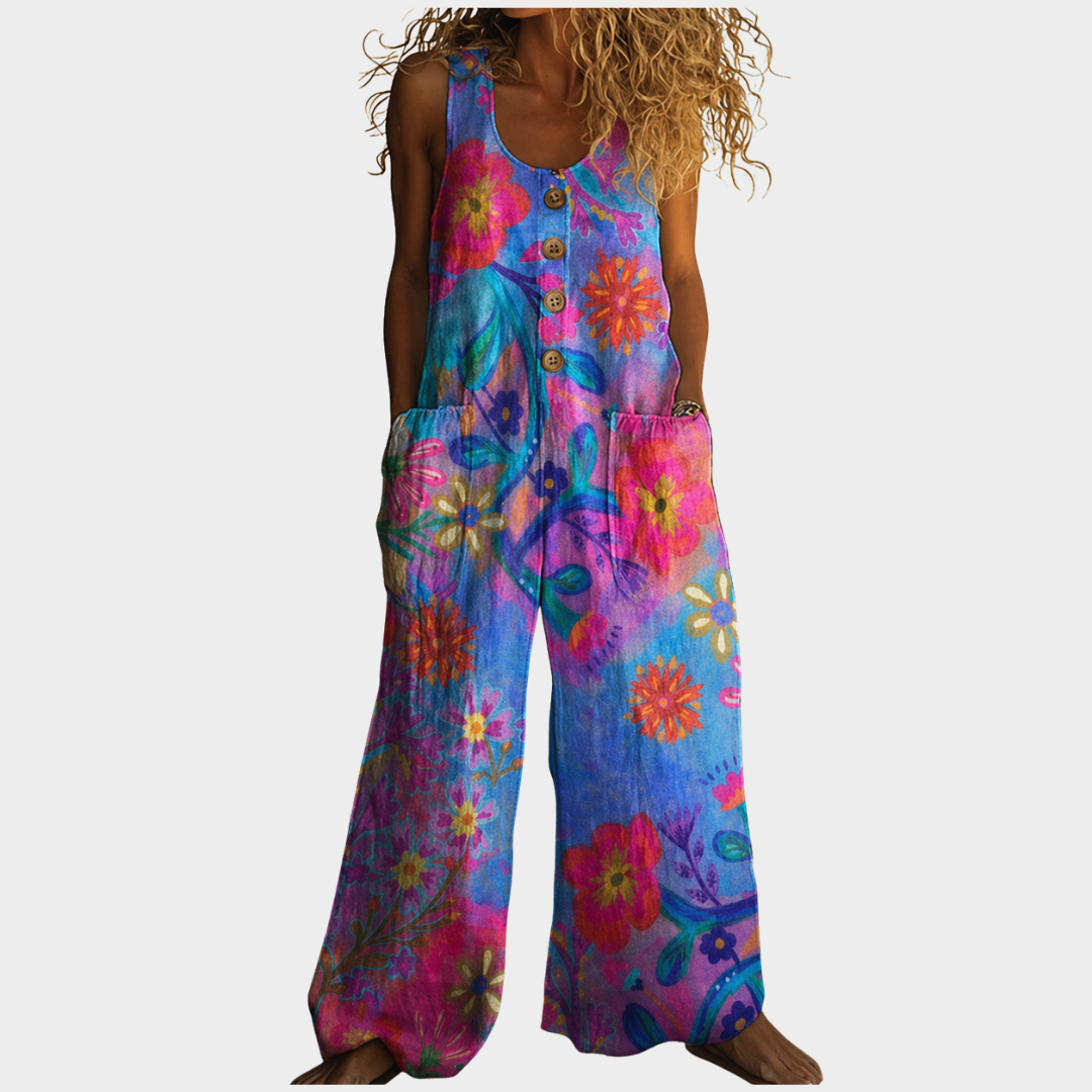 Blossomette™ | Watercolor Floral Jumpsuit