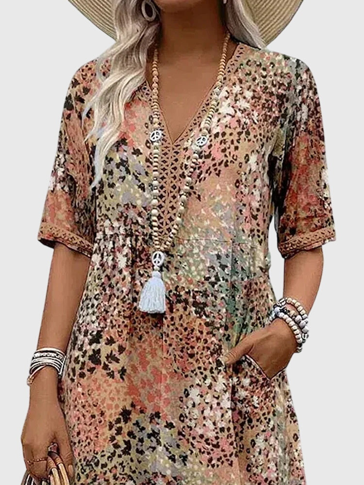 Elegant Floral Midi Dress