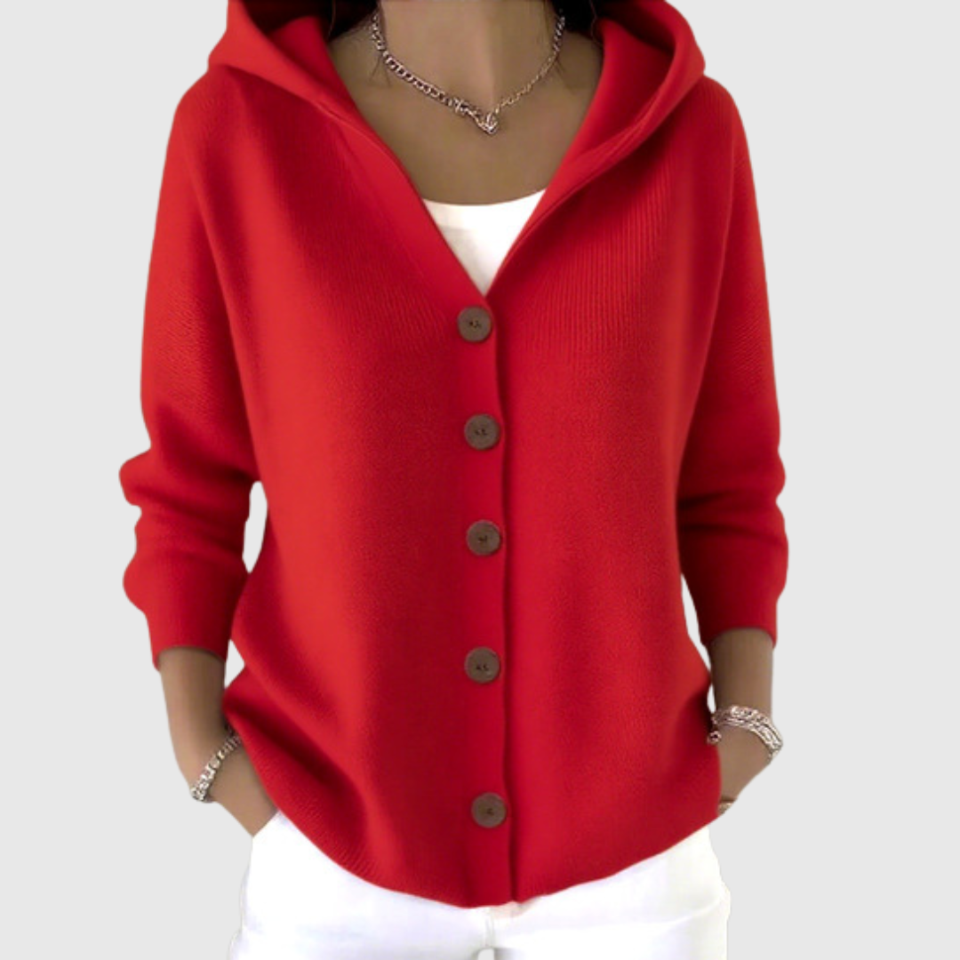 Avonette™ | Hooded Button-Front Cardigan