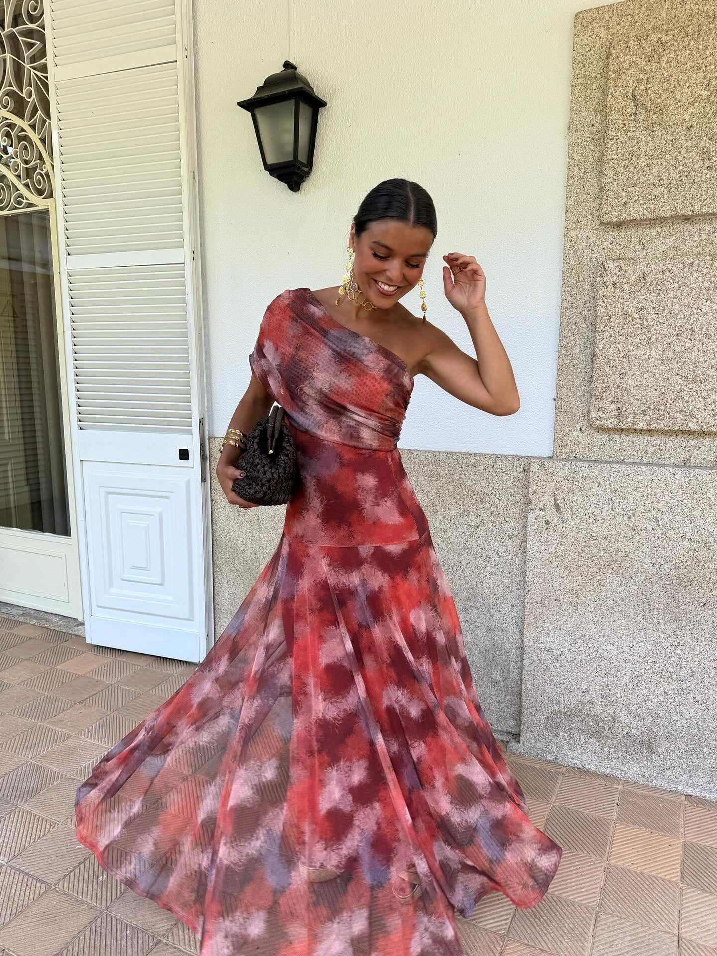 Palomara™ | Watercolor Off-Shoulder Long Dress